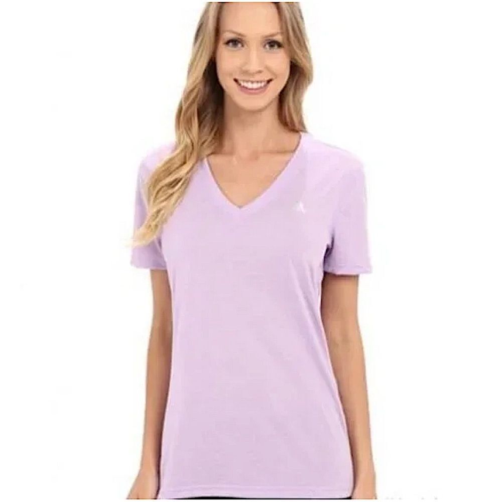 Adidas Performance Ultimate V-neck Tee in Purple Glow Size XS